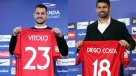 Diego Costa y Vitolo fueron presentados como refuerzos de Atlético de Madrid