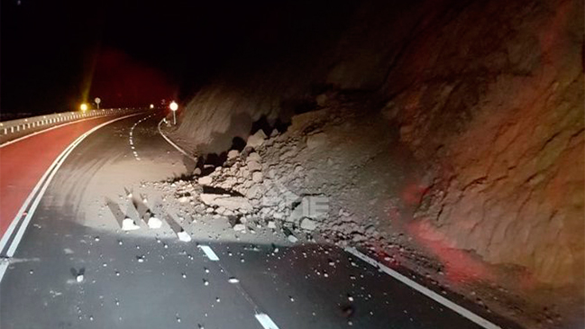  Fuerte temblor causó rodados en rutas del norte  