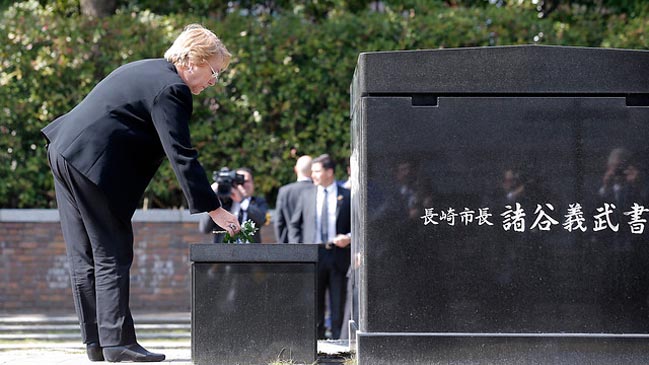  Bachelet pidió en Nagasaki la desnuclearización  