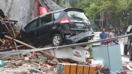   La destrucción que dejó el paso del tsunami en Indonesia 