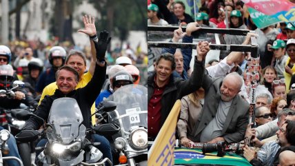  En el último día de campaña, Lula y Bolsonaro recorrieron las calles de Sao Paulo  