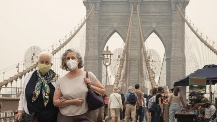   Volvieron las mascarillas a Nueva York por el humo de los incendios en Canadá 