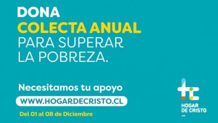   Campaña del Hogar de Cristo busca recaudar 200 millones de pesos 