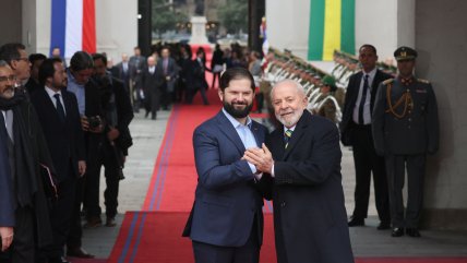   El recibimiento del Presidente Boric a Lula en La Moneda 