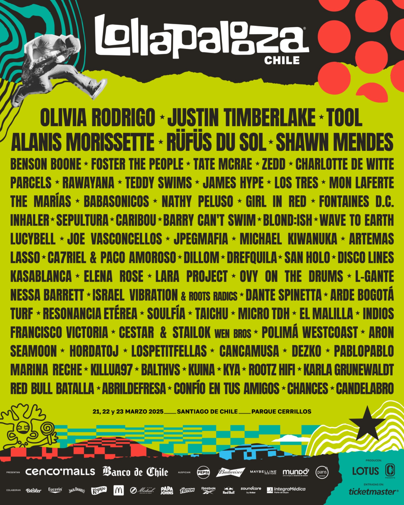 Line up Lollapalooza 2025