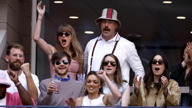   Taylor Swift y Travis Kelce fueron invitados estrella en la final del US Open 