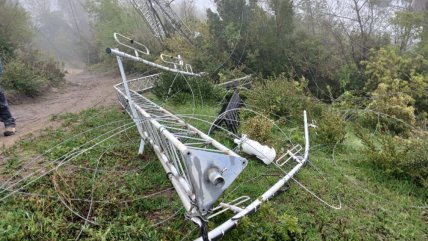   Investigan caída presuntamente intencional de torre de vigilancia de incendios en el Biobío 