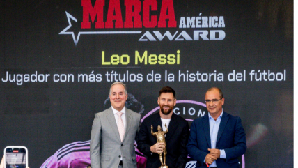   Messi recibió premio de Marca América por ser el jugador con más títulos de la historia 