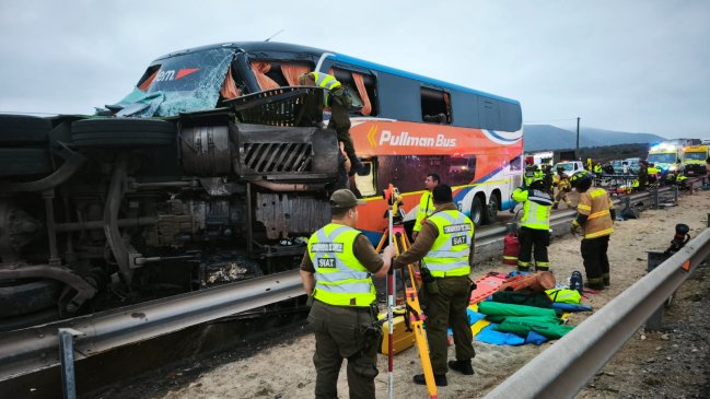 Al menos seis fallecidos deja accidente de buses en Coquimbo